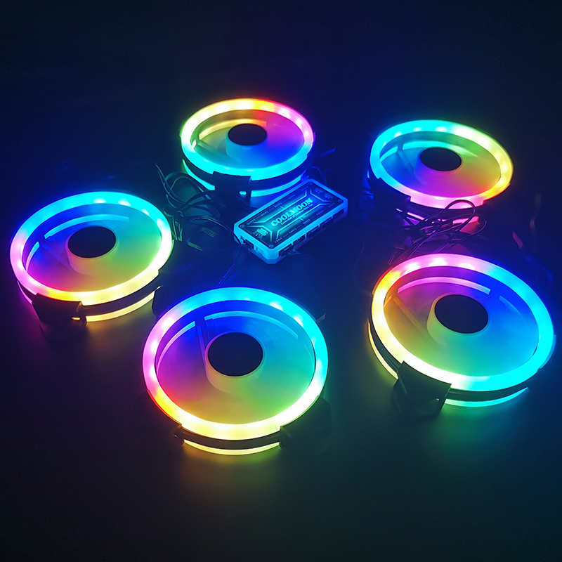 Coolmoon Case Fan: Cooler RGB  - Case Fan Controller avaliação e preço