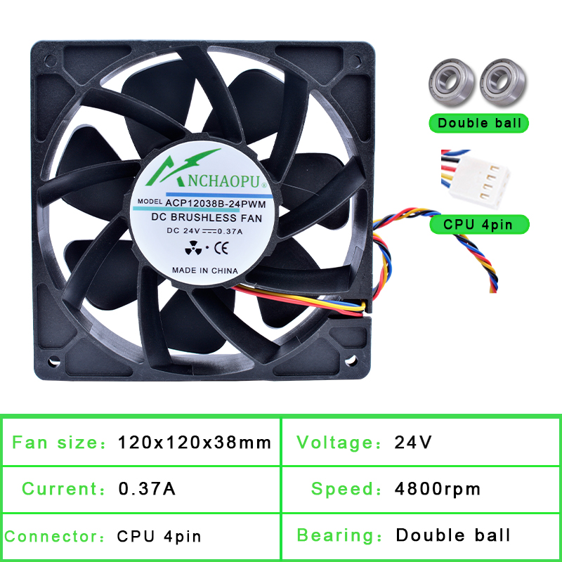 Ventilador ACP12038B-24PWM 120 - Case Fan Controller avaliação e preço